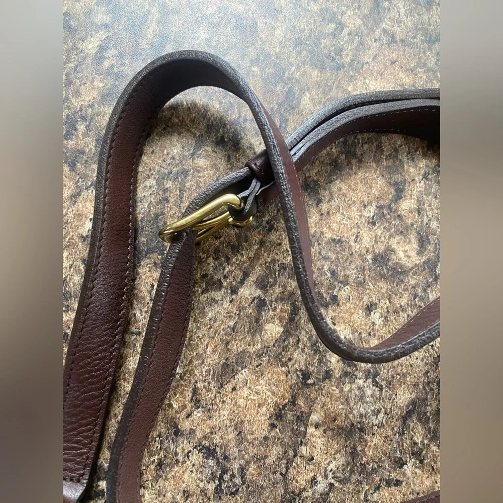 Coach Willis Mahogany Brown Leather Bag Vintage Brass/Gold Hardware Dust Bag Box - Picture 9 of 16